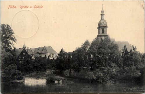 Flöha, Kirche u. Schule