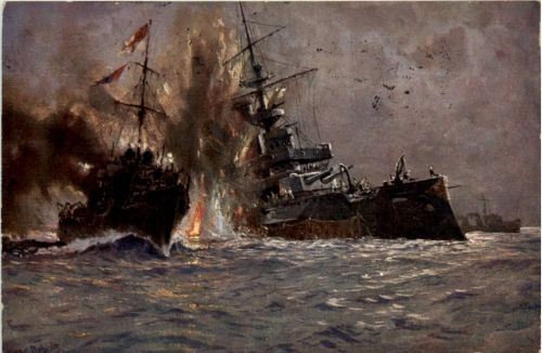 Vernichtung des Linienschiffes Triumph