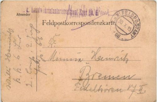 KuK Feldpost - Landsturminfanterieregiment Eger
