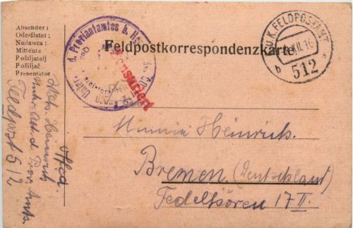 KuK Feldpost Amt 512
