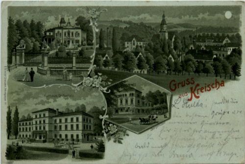 Gruss aus Kreischa - Litho
