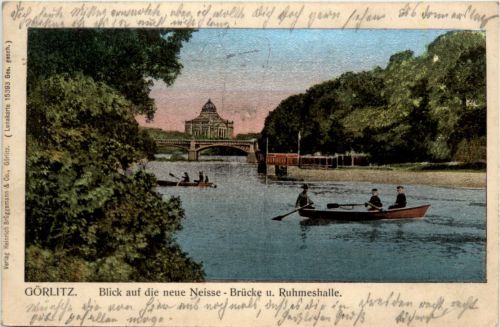 Görlitz - Blick auf die neue Neisse Brücke - Lunakarte
