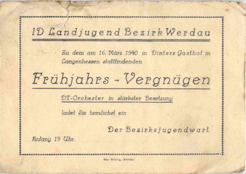 Bezirk Werdau - Landjugend - 3 Reich