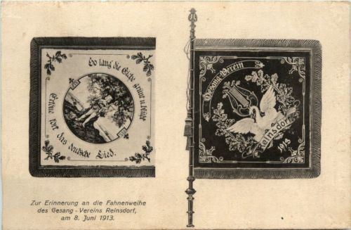 Rheinsdorf - Erinnerung an die Fahnenweihe des Gesang Vereins 1913