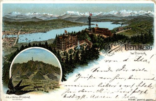 Gruss vom Uetliberg - Litho