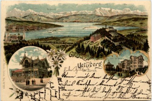 Gruss vom Uetliberg - Litho