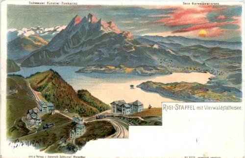Rigi Staffel - Litho - Verlag Schlumpf