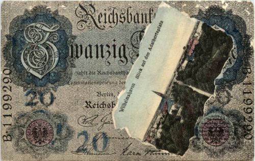 Wilhelmshaven - Geld auf Ansichtskarte