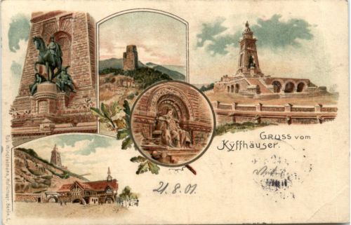 Gruss vom Kyffhäuser - Litho