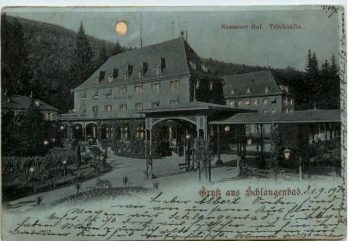 Gruss aus Schlangenbad - Nassauer Hof - Halt gegen Licht