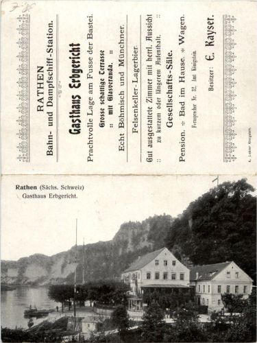 Rathen - Gasthaus Erbgericht - Klappkarte