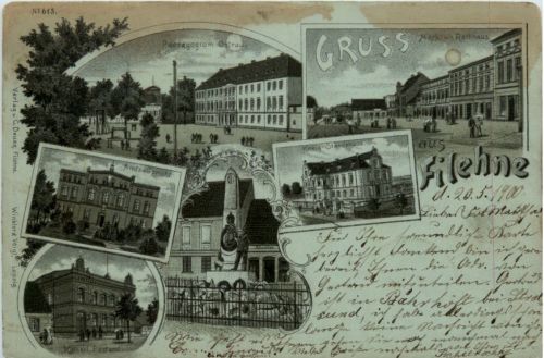 Gruss aus Filehne - Litho