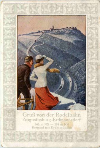 Gruss von der Rodelbahn Augustusburg - Erdmannsdorf