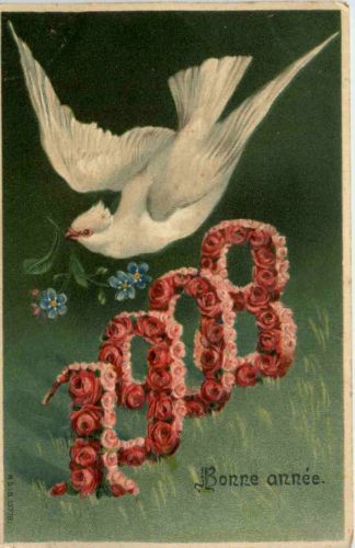 Neujahr - Jahreszahl 1908
