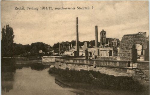 Rethel - Zerschossener Stadtteil