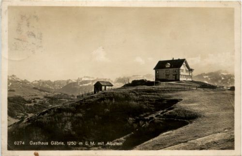 Gasthaus Gäbris mit Alpstein - Gais