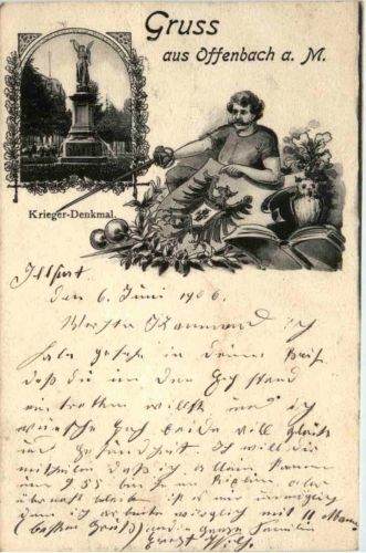 Gruss aus Offenbach - Krieger Denkmal