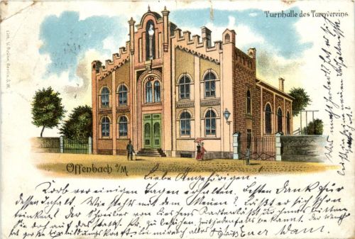 Offenbach - Turnhalle des Turnvereins - Litho