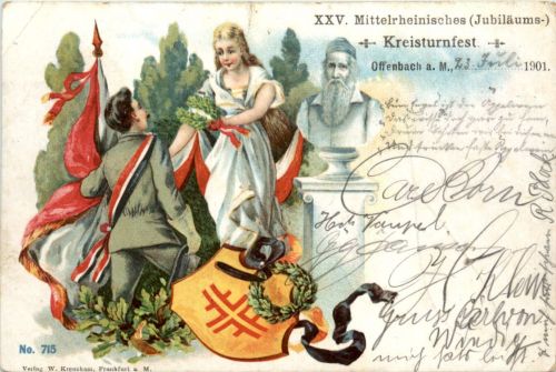 Offenbach - 25. Kreis Turnfest 1901 - Litho