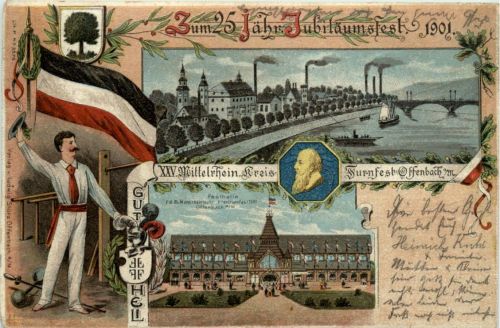 Offenbach - 25. Kreis Turnfest 1901 - Litho