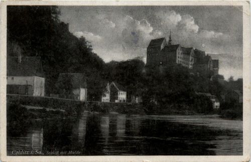 Colditz i. Sa., Schloss mit Mulde