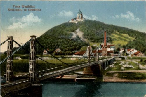 Porta Westfalica, Wittekindsberg mit Kettenbrücke