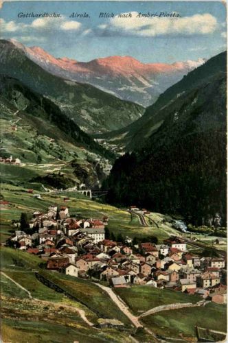 Gotthardbahn, Airolo, Blick nach Ambri-Piotta