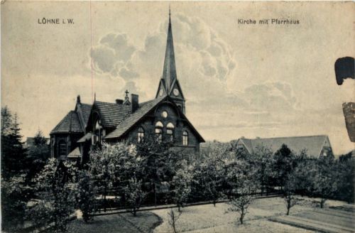 Löhne, Kirche mit Pfarrhaus