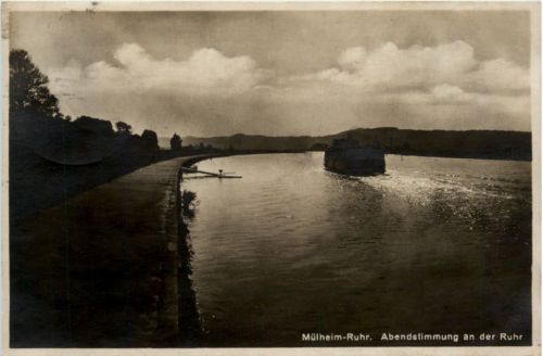 Mülheim-Ruhr, Abendstimmung an der Ruhr