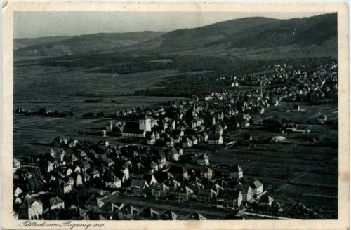 Fellbach vom Flugzeug aus