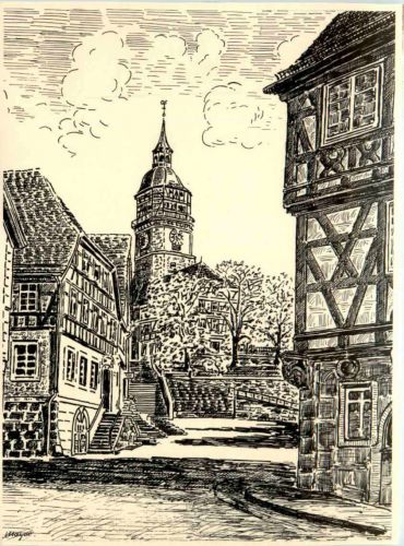 Backnang, Rathaus mit Stadtturm