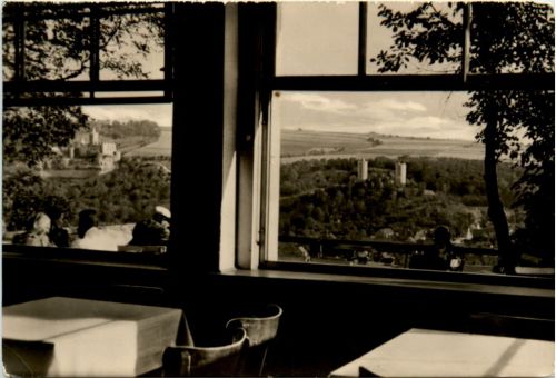 Bad Kösen, Blick vom Himmelreich auf Rudelsburg und Saaleck