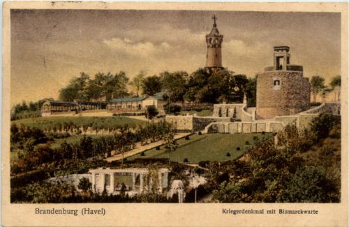 Brandenburg-Havel, Kriegerdenkmal mit Bismarckwarte