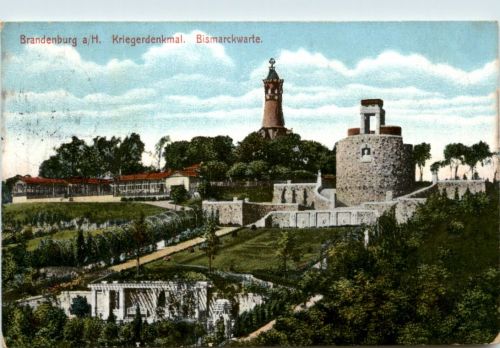Brandenburg-Havel, Kriegerdenkmal mit Bismarckwarte