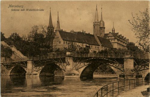 Merseburg, Schloss mit Waterloobrücke