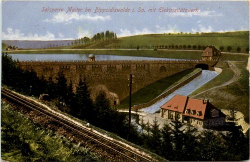 Talsperre Malter bei Dippoldiswalde mit Elektrizitätswerk