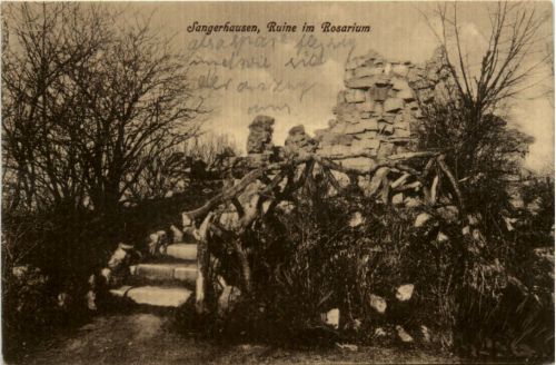 Sangerhausen, Ruine im Rosarium