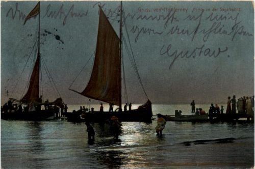 Gruss von Norderney, Partie an der Segelbuhne