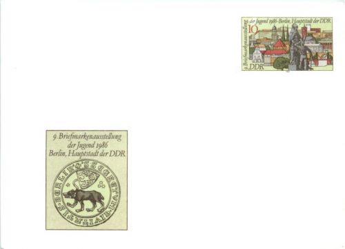 DDR - Berlin - 9. Briefmarkenausstellung 1986 - Ganzsache