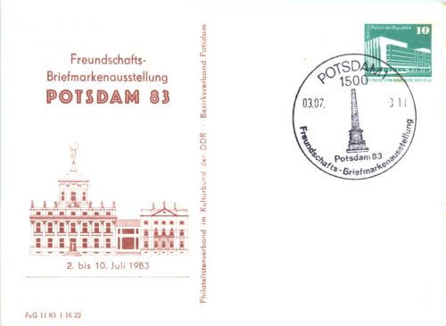 DDR - Potsdam - Briefmarkenausstellung - Ganzsache