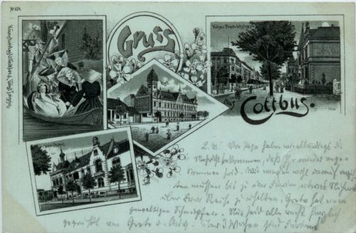 Gruss aus Cottbus - Litho
