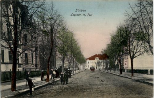 Lübben - Logenstrasse mit Post