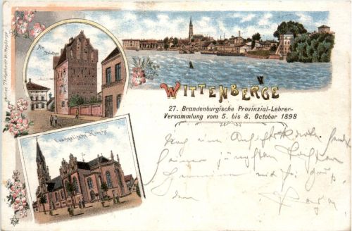 Wittenberge - 27. Brandenburgische Provinzial Lehrer Versammlung 1898 - Litho
