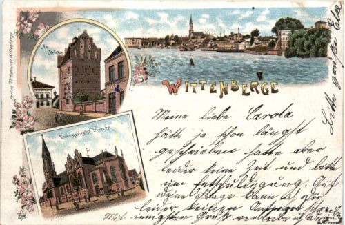 Gruss aus Wittenberge - Litho