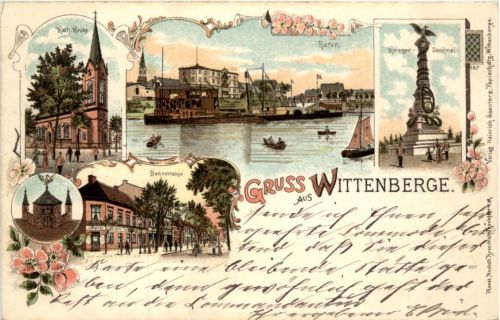 Gruss aus Wittenberge - Litho