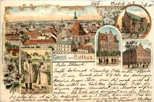 Gruss aus Cottbus - Litho