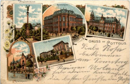 Gruss aus Cottbus - Litho
