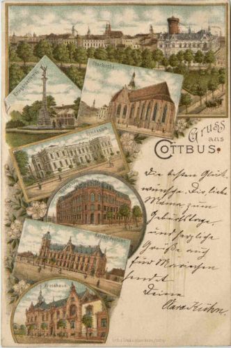 Gruss aus Cottbus - Litho