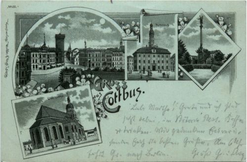 Gruss aus Cottbus - Litho