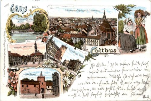 Gruss aus Cottbus - Litho